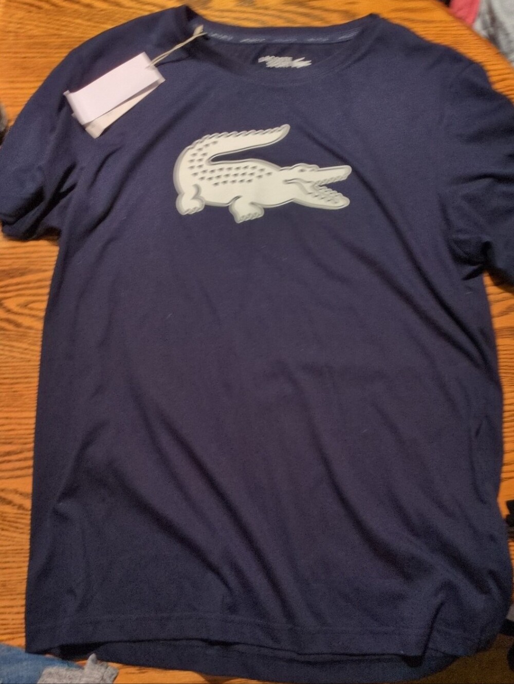 Lacoste navy tee shirt